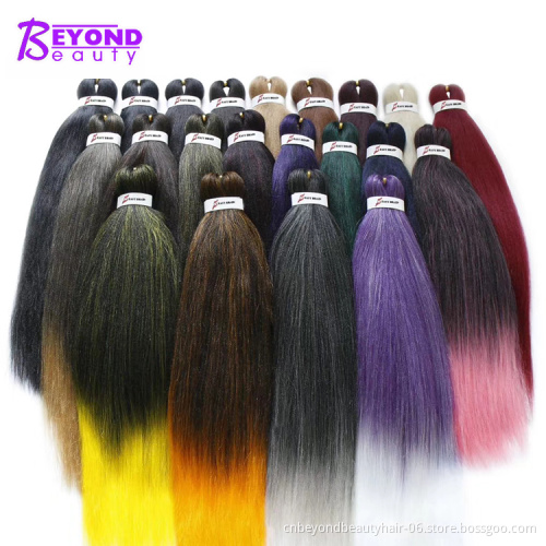 Ombre 20 inch 26 inch Pre Stretched Braiding Hair Easy Braid Hair Synthetic Crochet Braiding Hair